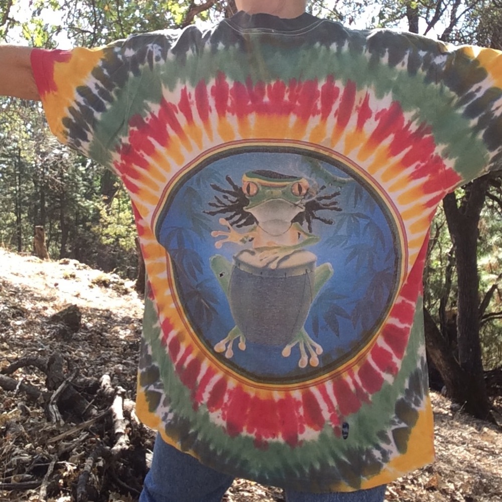 1995 R. Biffle Rasta Frog Tee - Picture 2 of 5